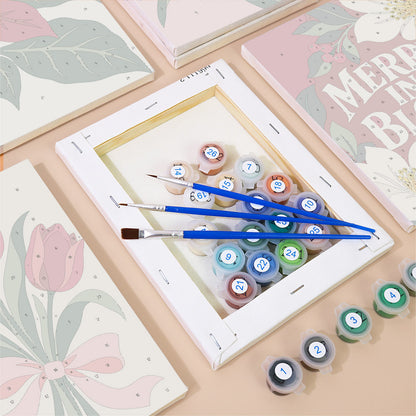 Merry in Bloom Winter Florals (Mini Paint by Numbers)