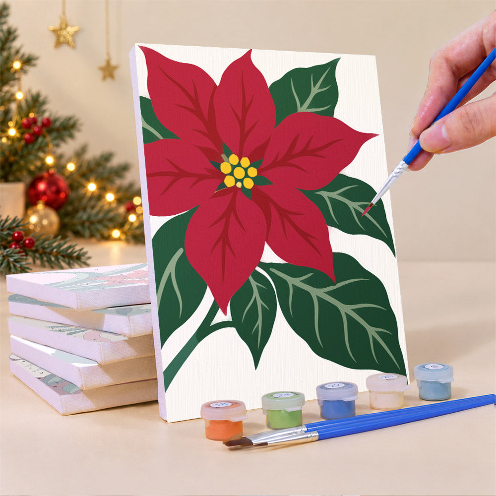 Merry in Bloom Winter Florals (Mini Paint by Numbers)