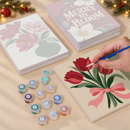 Merry in Bloom Winter Florals (Mini Paint by Numbers)