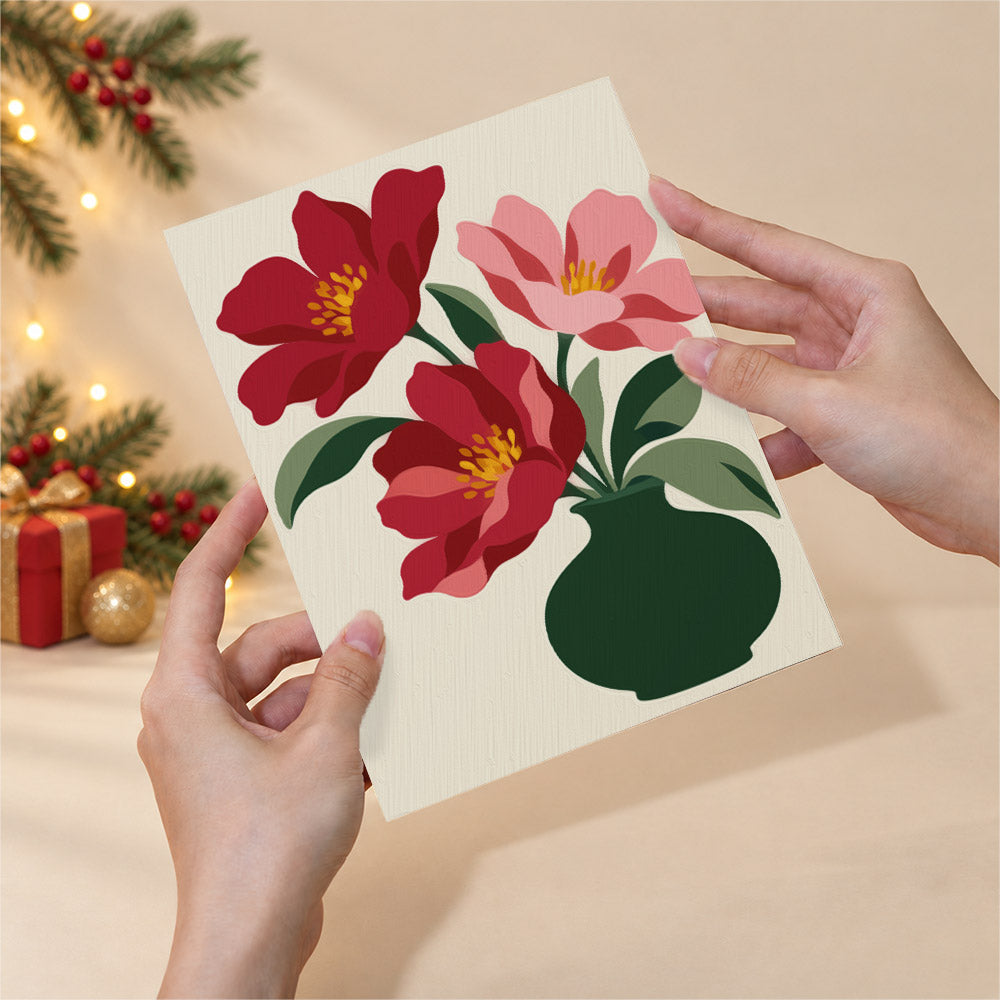 Merry in Bloom Winter Florals (Mini Paint by Numbers)