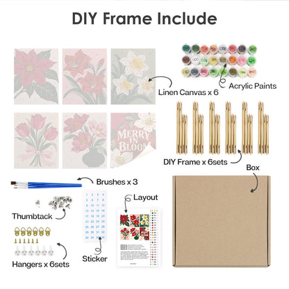 Merry in Bloom Winter Florals (Mini Paint by Numbers)