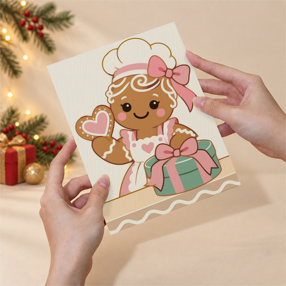 Gingerbread Sweethearts on Ice (Mini Paint by Numbers)