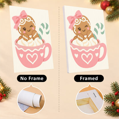 Gingerbread Sweethearts on Ice (Mini Paint by Numbers)