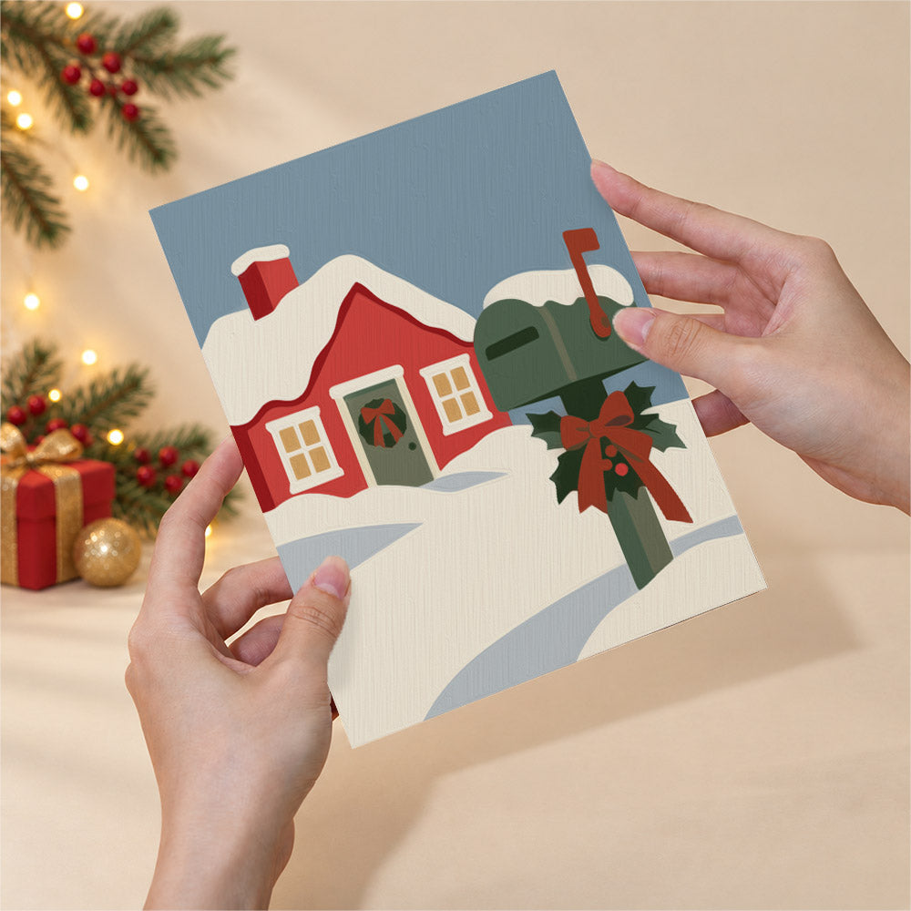 Owl and Poinsettia Country Noel (Mini Paint by Numbers)