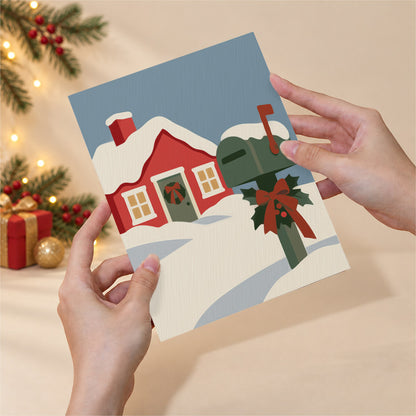 Owl and Poinsettia Country Noel (Mini Paint by Numbers)
