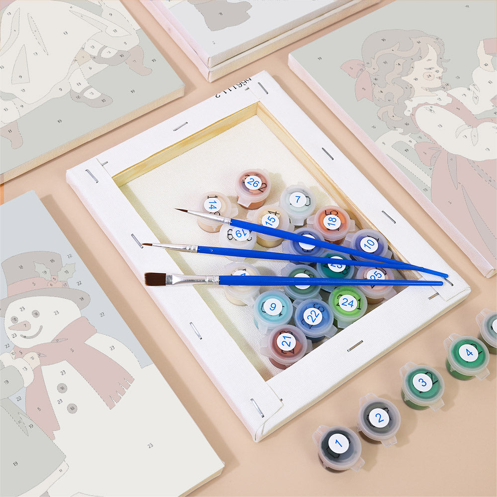 Storybook Children at Christmas (Mini Paint by Numbers)