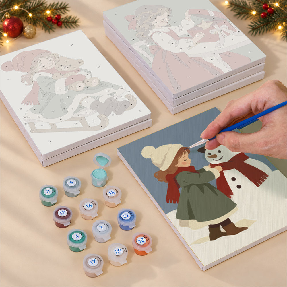 Storybook Children at Christmas (Mini Paint by Numbers)