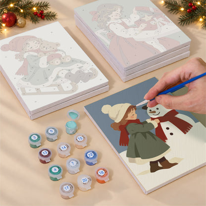 Storybook Children at Christmas (Mini Paint by Numbers)