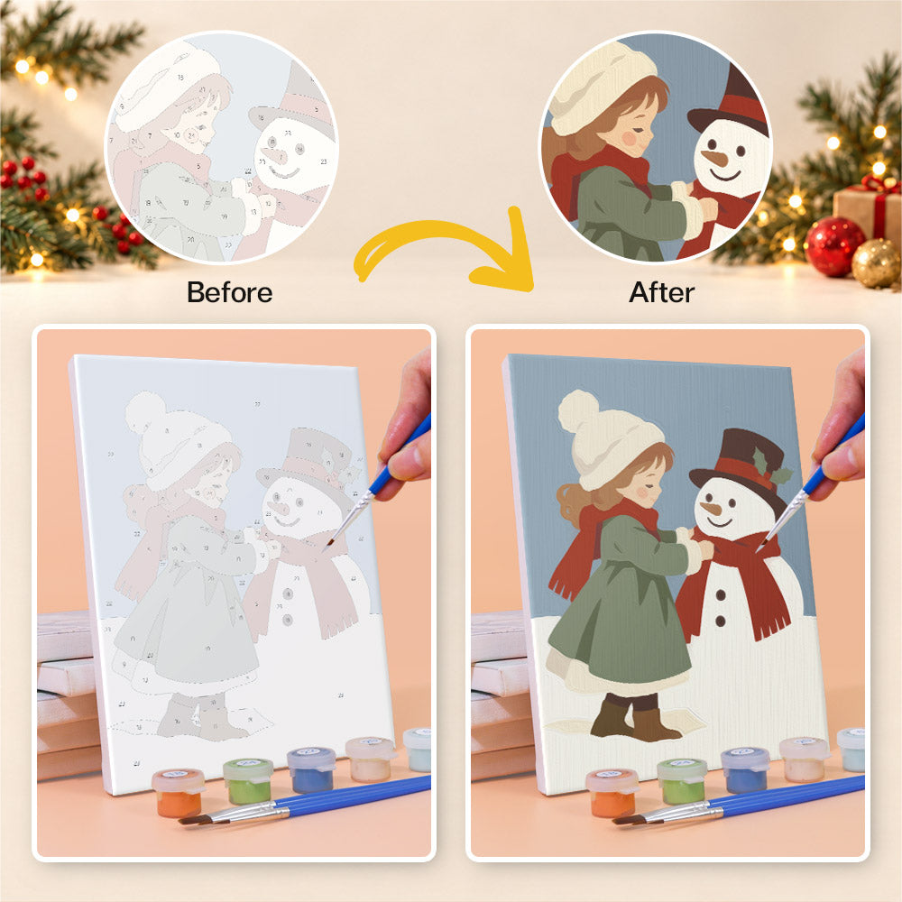 Storybook Children at Christmas (Mini Paint by Numbers)