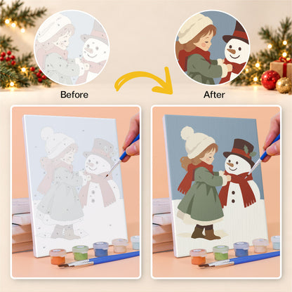Storybook Children at Christmas (Mini Paint by Numbers)
