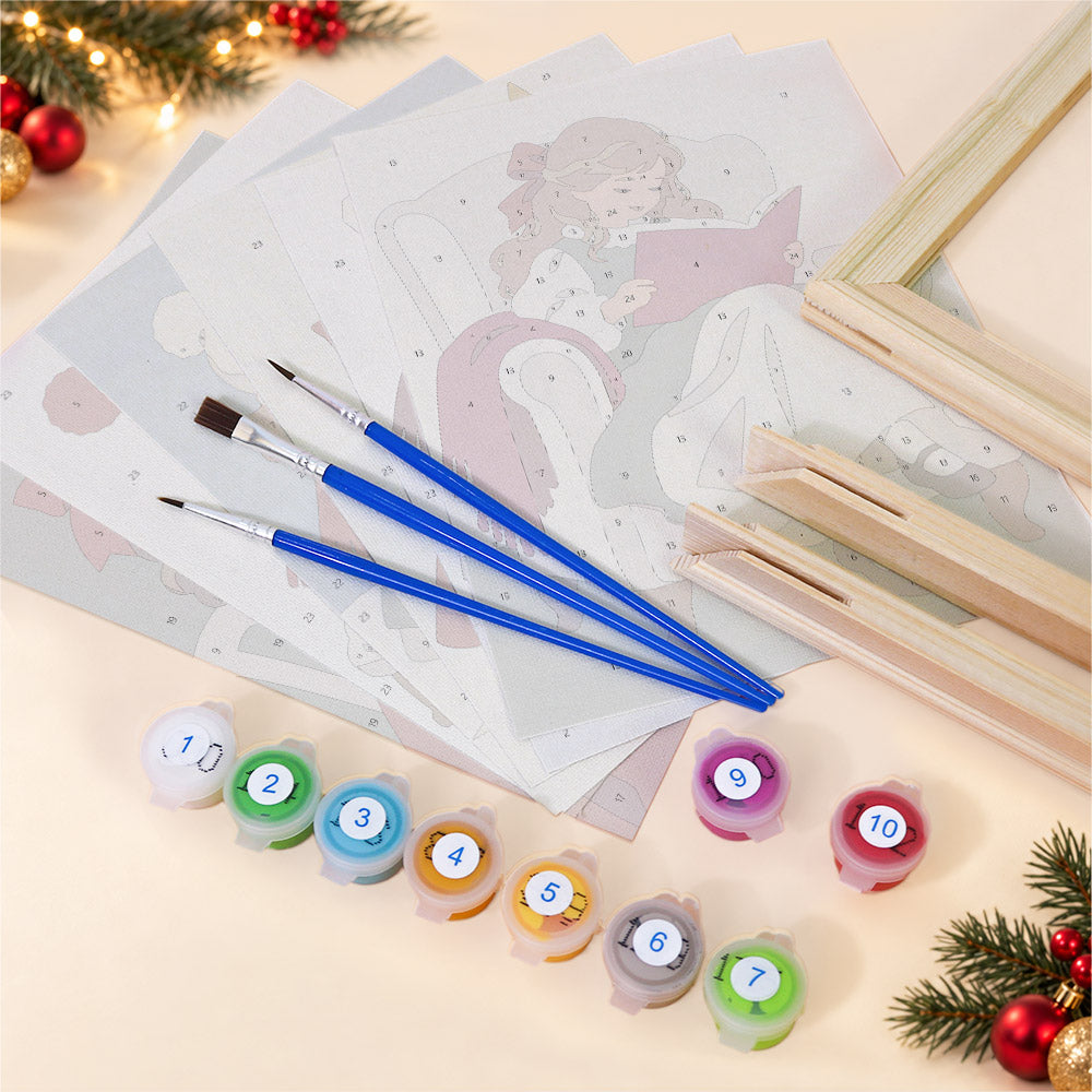 Storybook Children at Christmas (Mini Paint by Numbers)