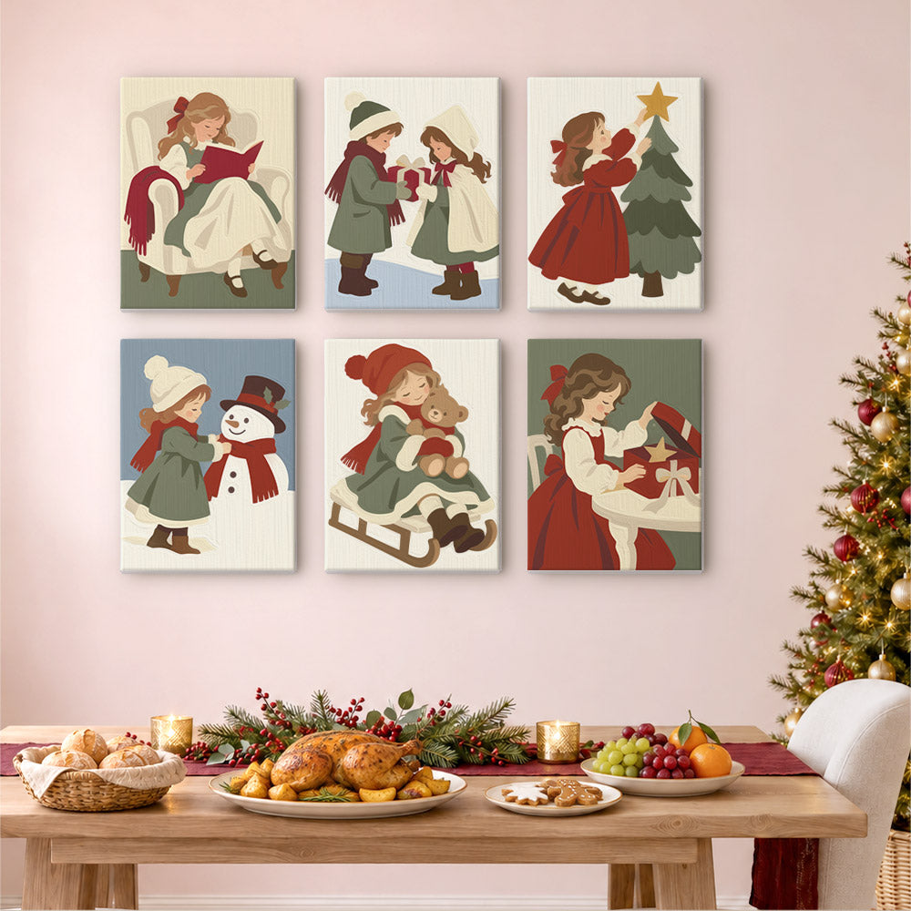 Storybook Children at Christmas (Mini Paint by Numbers)