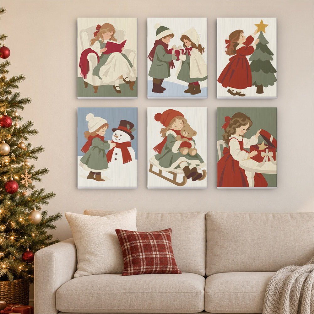 Storybook Children at Christmas (Mini Paint by Numbers)