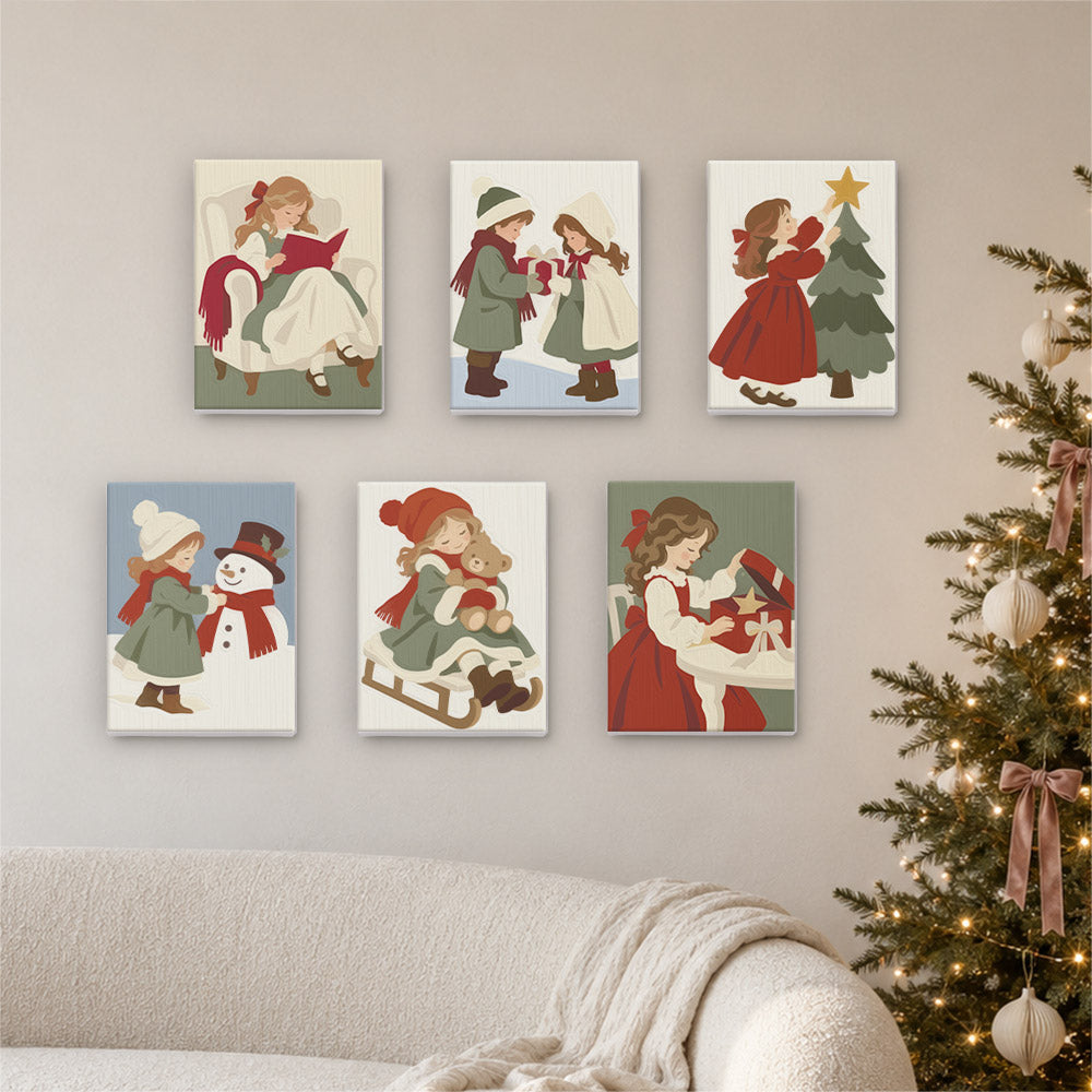 Storybook Children at Christmas (Mini Paint by Numbers)