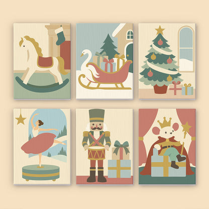 Nutcracker and Music Box Ballerina (Mini Paint by Numbers)