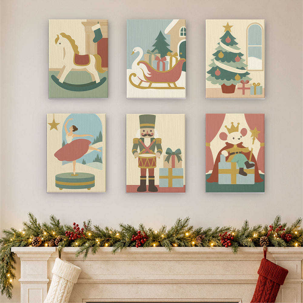 Nutcracker and Music Box Ballerina (Mini Paint by Numbers)