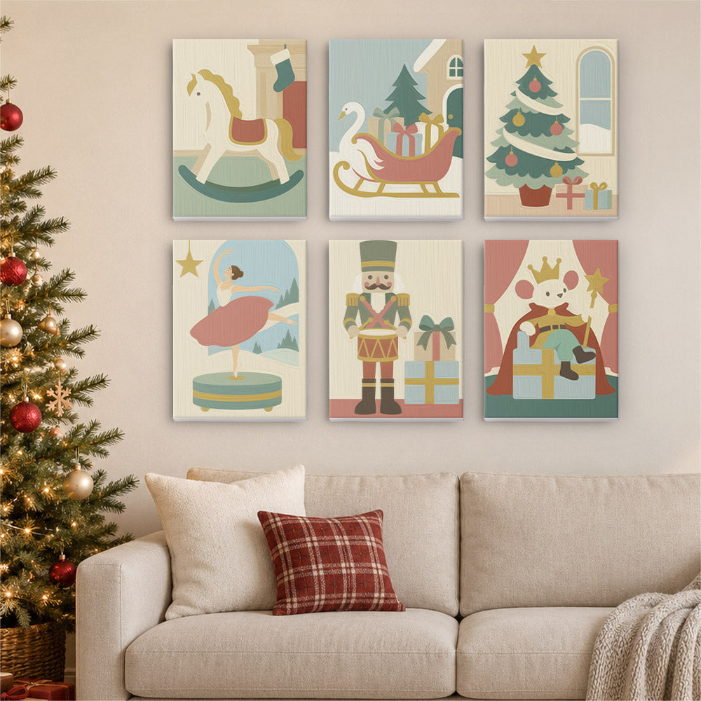 Nutcracker and Music Box Ballerina (Mini Paint by Numbers)