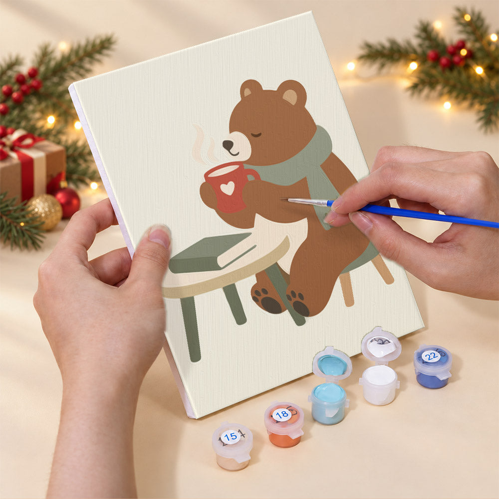 Fox Reading to a Bunny (Mini Paint by Numbers)