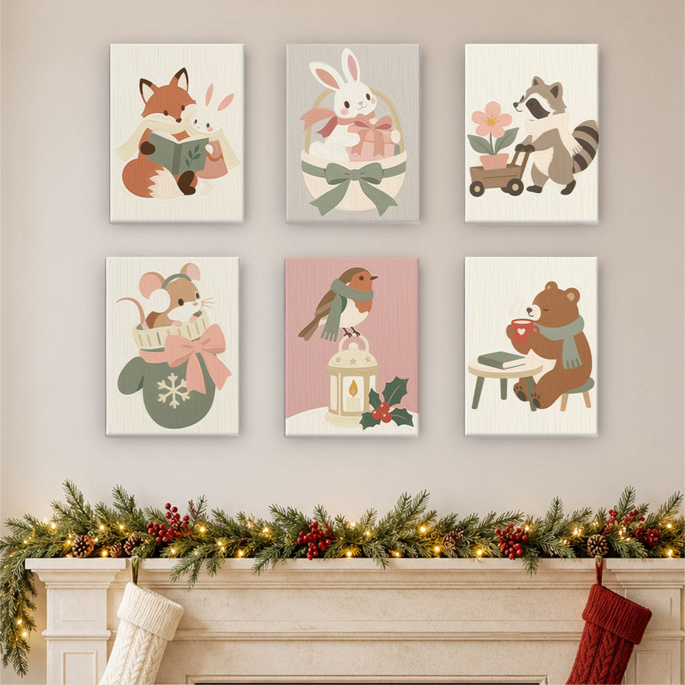 Fox Reading to a Bunny (Mini Paint by Numbers)