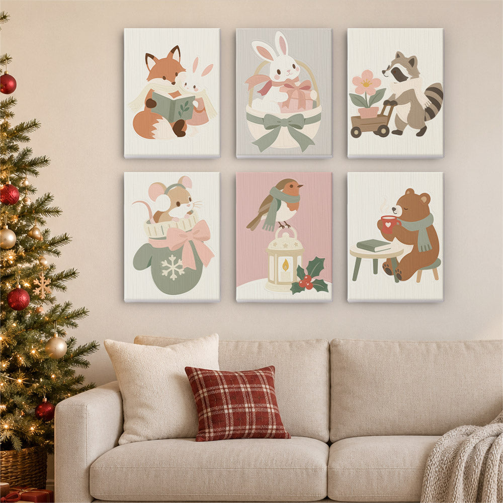 Fox Reading to a Bunny (Mini Paint by Numbers)