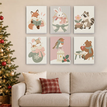 Fox Reading to a Bunny (Mini Paint by Numbers)