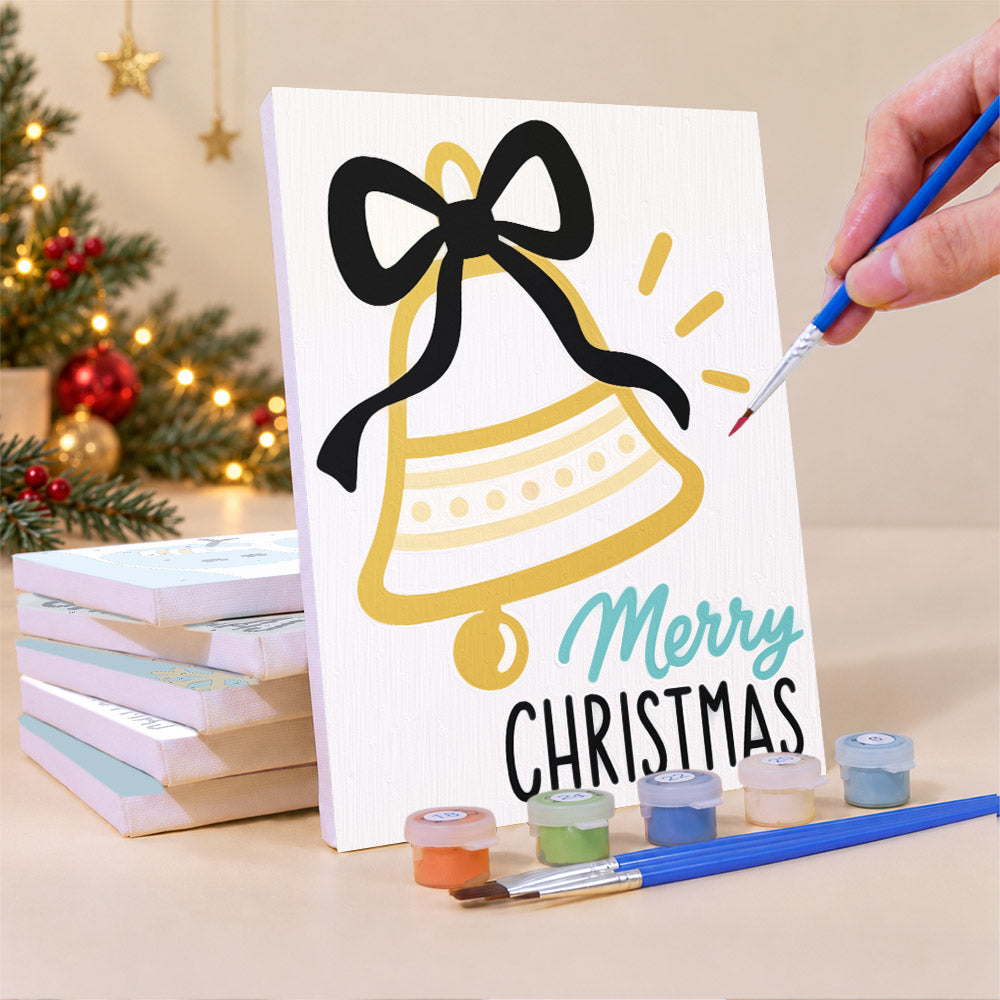 Teal and Gold Let It Snow (Mini Paint by Numbers)