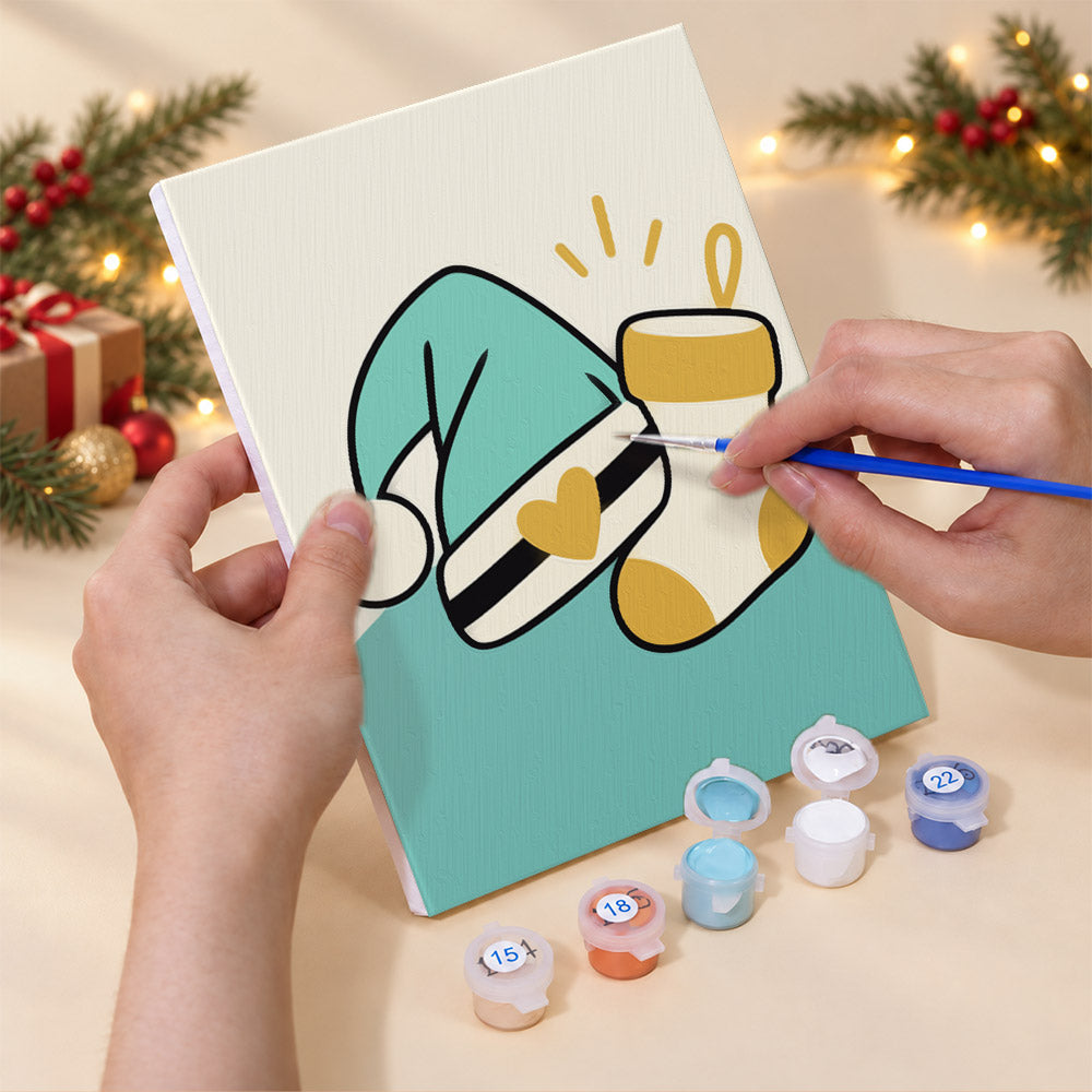 Teal and Gold Let It Snow (Mini Paint by Numbers)