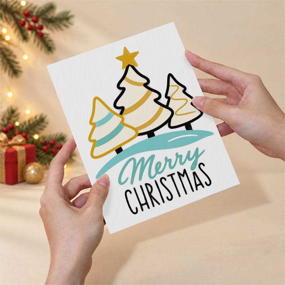 Teal and Gold Let It Snow (Mini Paint by Numbers)