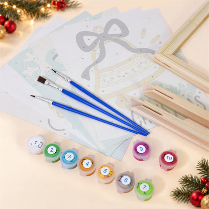 Teal and Gold Let It Snow (Mini Paint by Numbers)