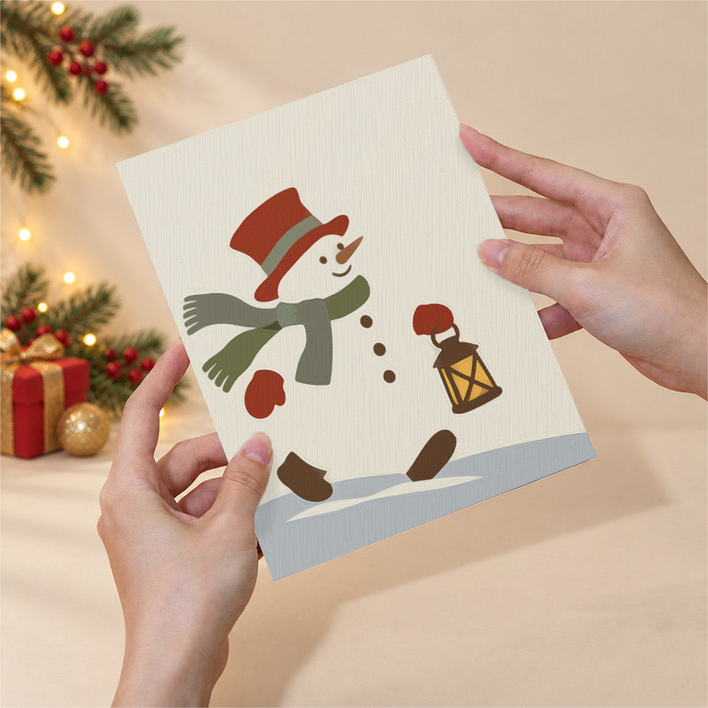 Top Hat Snowman and Country Chapel (Mini Paint by Numbers)