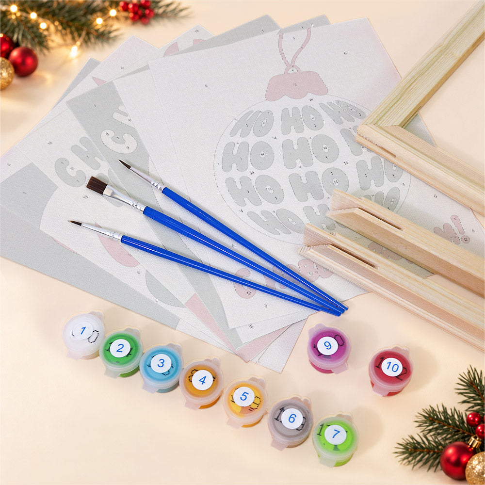 Cyrillic New Year Tree and Baubles (Mini Paint by Numbers)