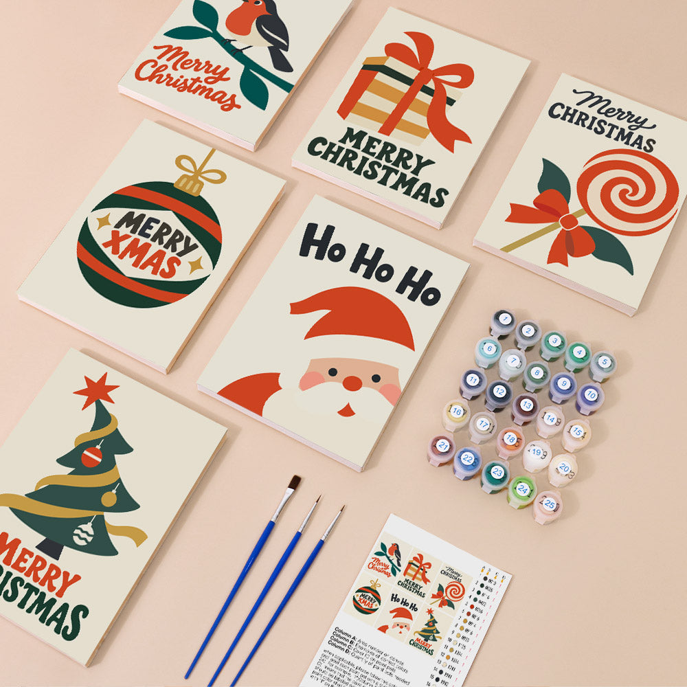 Robin, Lollipop and Ho Ho Ho (Mini Paint by Numbers)