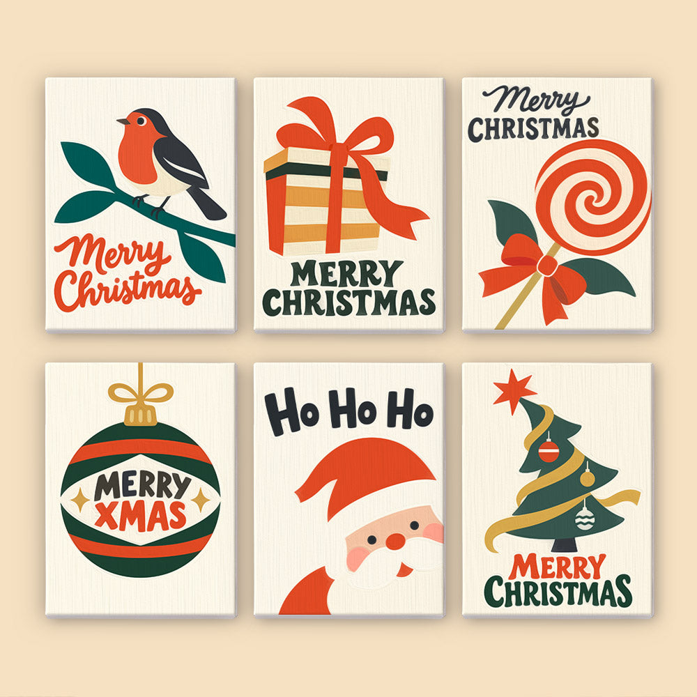 Robin, Lollipop and Ho Ho Ho (Mini Paint by Numbers)