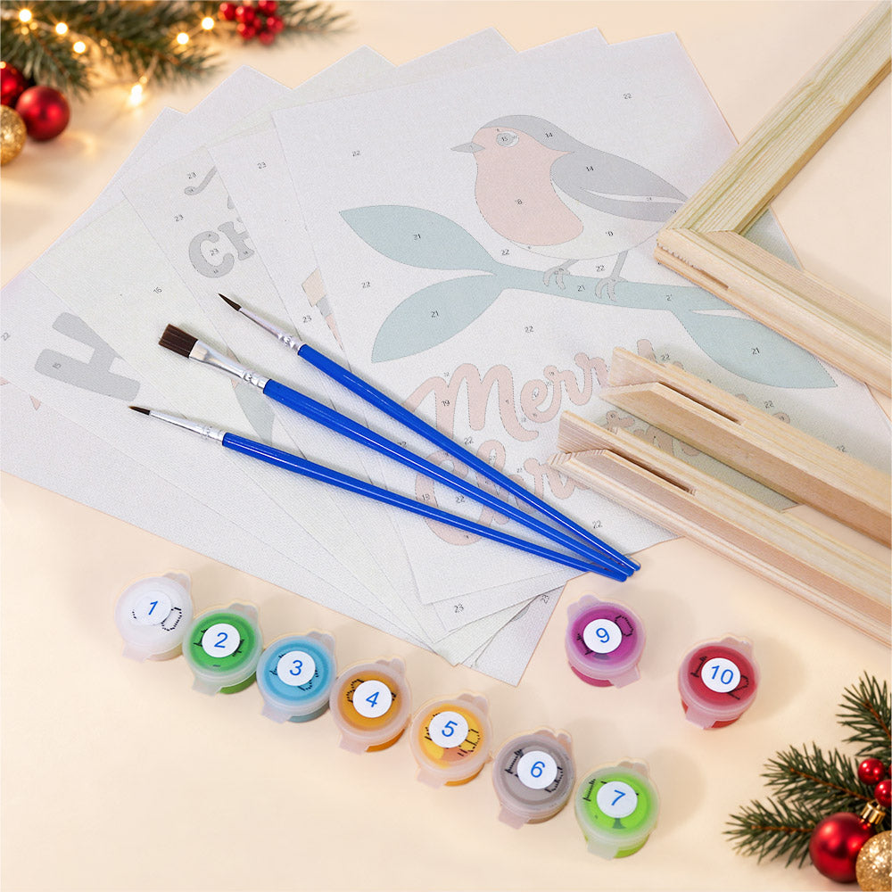 Robin, Lollipop and Ho Ho Ho (Mini Paint by Numbers)