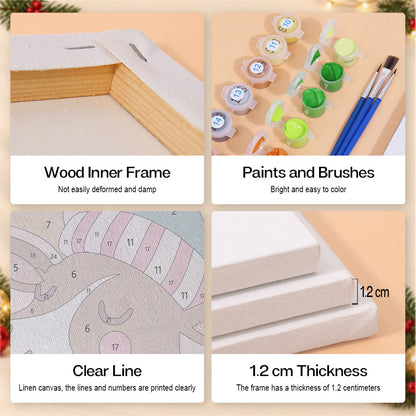 Peach and Mint Script Christmas (Mini Paint by Numbers)
