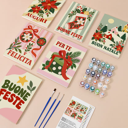 Buon Natale Village and Stocking (Mini Paint by Numbers)