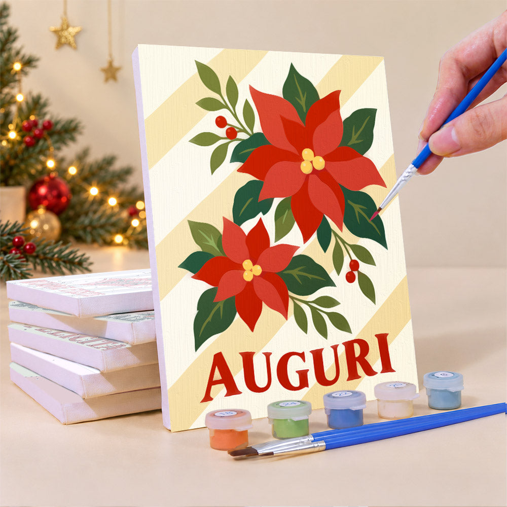 Buon Natale Village and Stocking (Mini Paint by Numbers)
