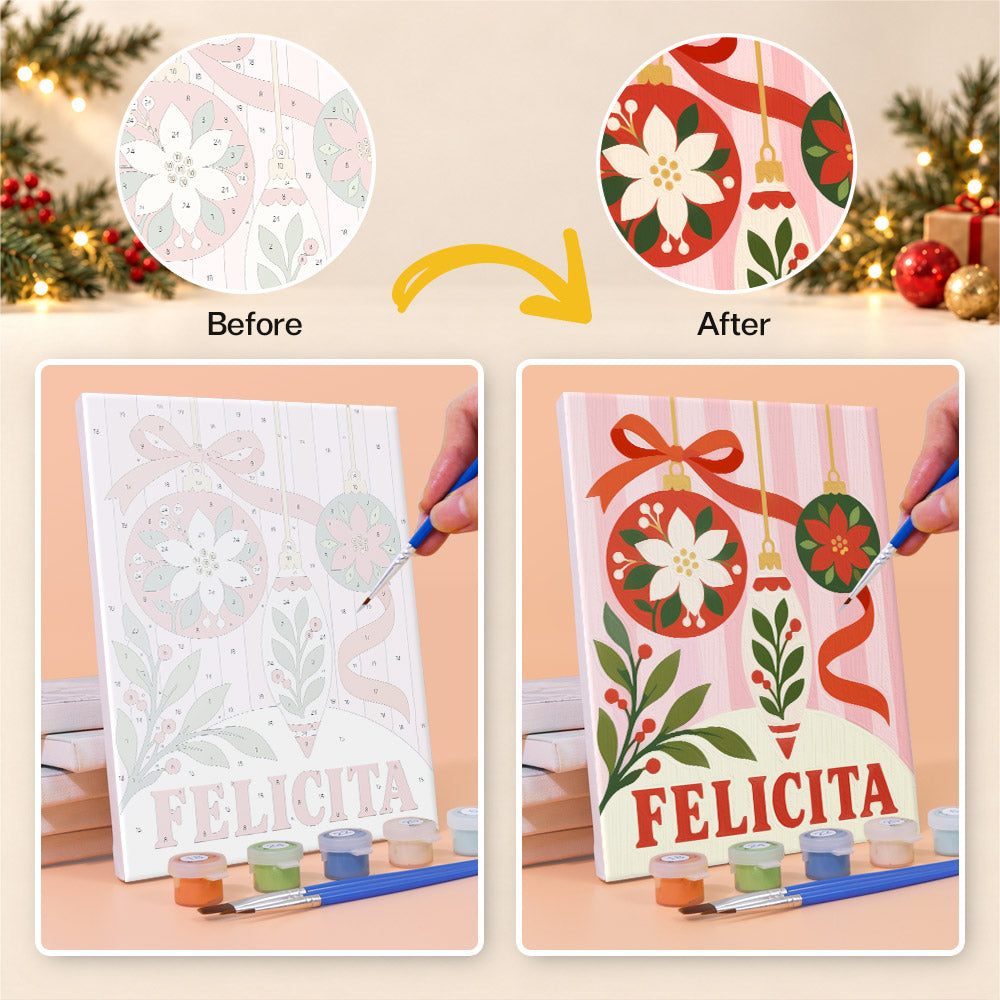 Buon Natale Village and Stocking (Mini Paint by Numbers)