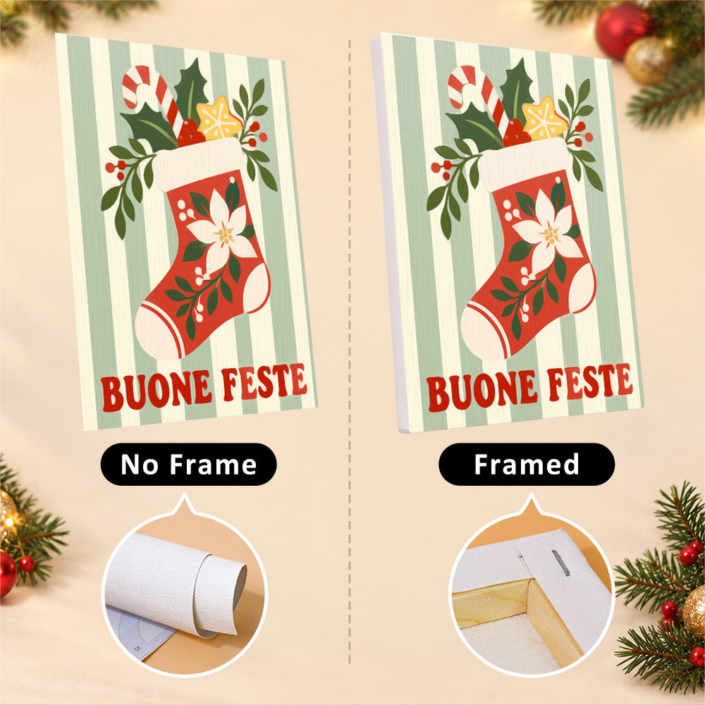 Buon Natale Village and Stocking (Mini Paint by Numbers)