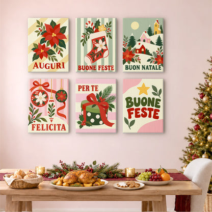 Buon Natale Village and Stocking (Mini Paint by Numbers)
