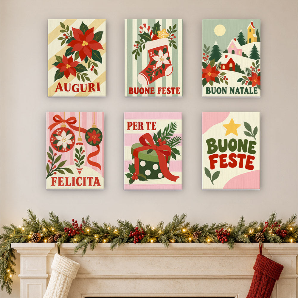 Buon Natale Village and Stocking (Mini Paint by Numbers)
