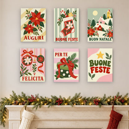 Buon Natale Village and Stocking (Mini Paint by Numbers)