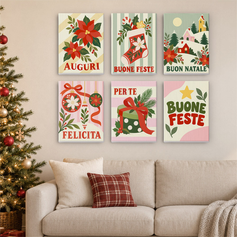 Buon Natale Village and Stocking (Mini Paint by Numbers)