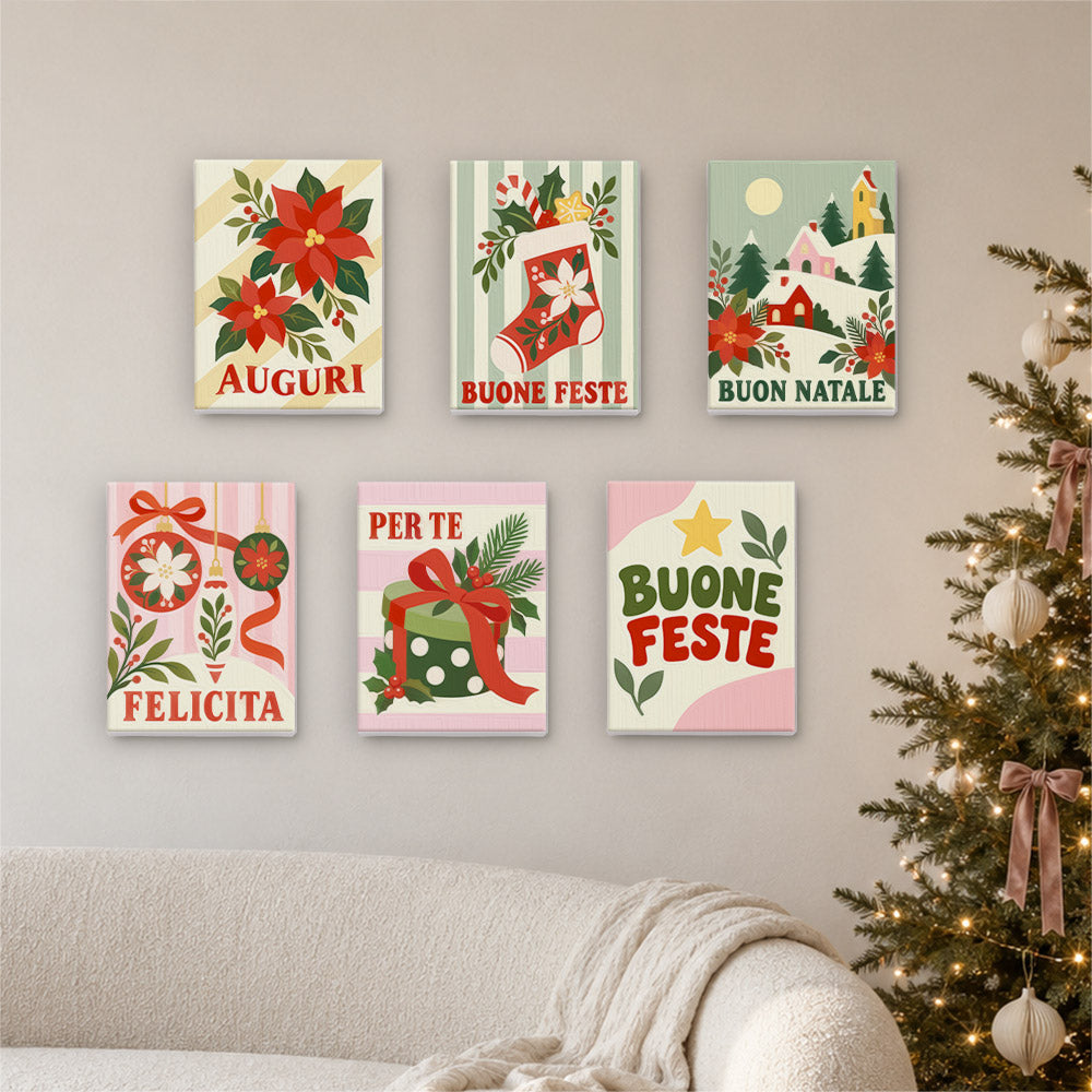 Buon Natale Village and Stocking (Mini Paint by Numbers)