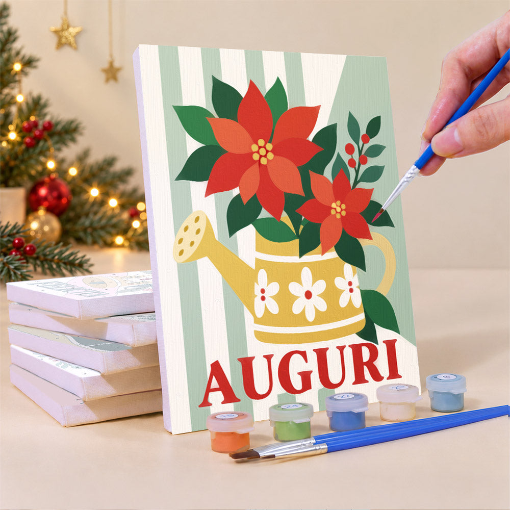 Auguri Bells and Green Stripes (Mini Paint by Numbers)