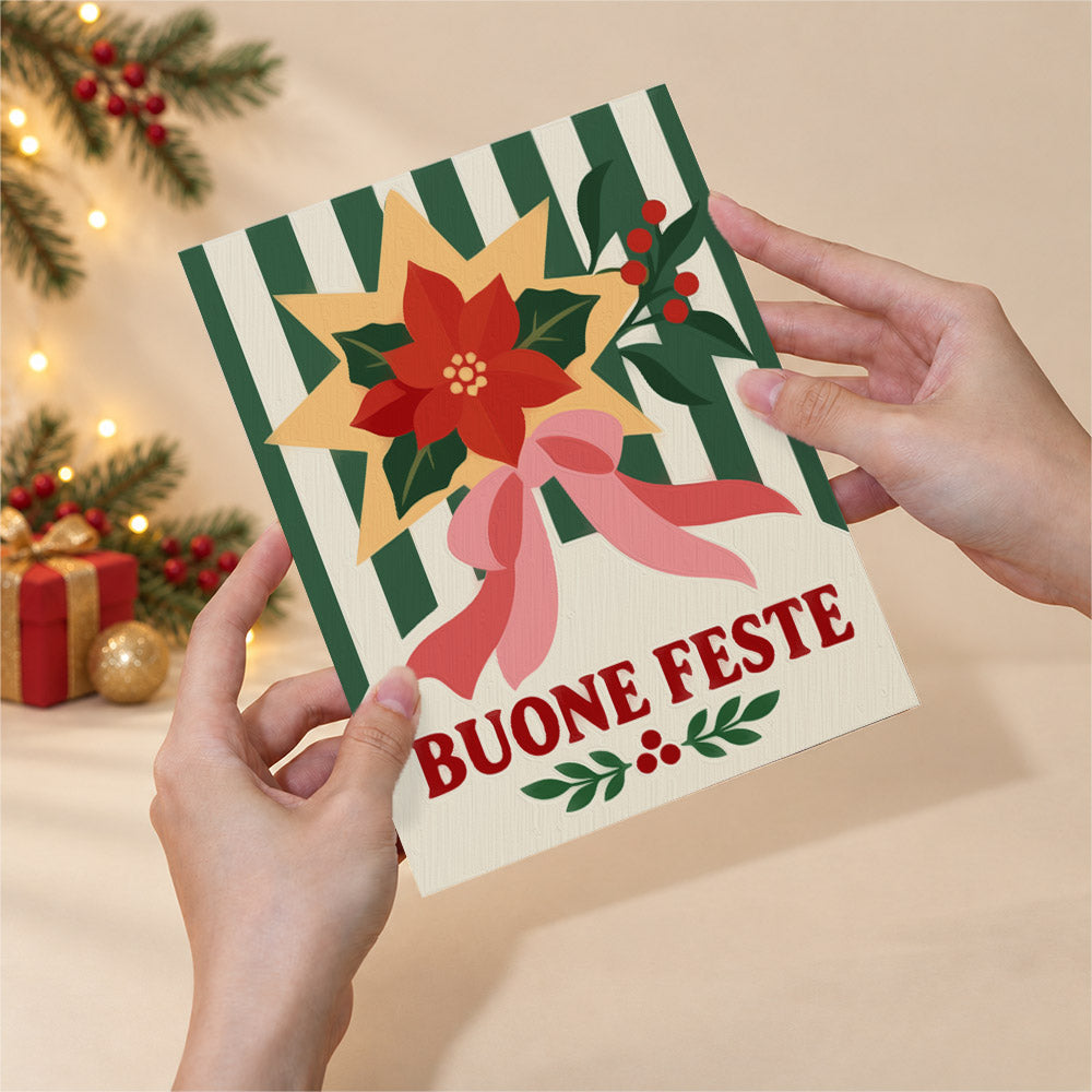 Auguri Bells and Green Stripes (Mini Paint by Numbers)