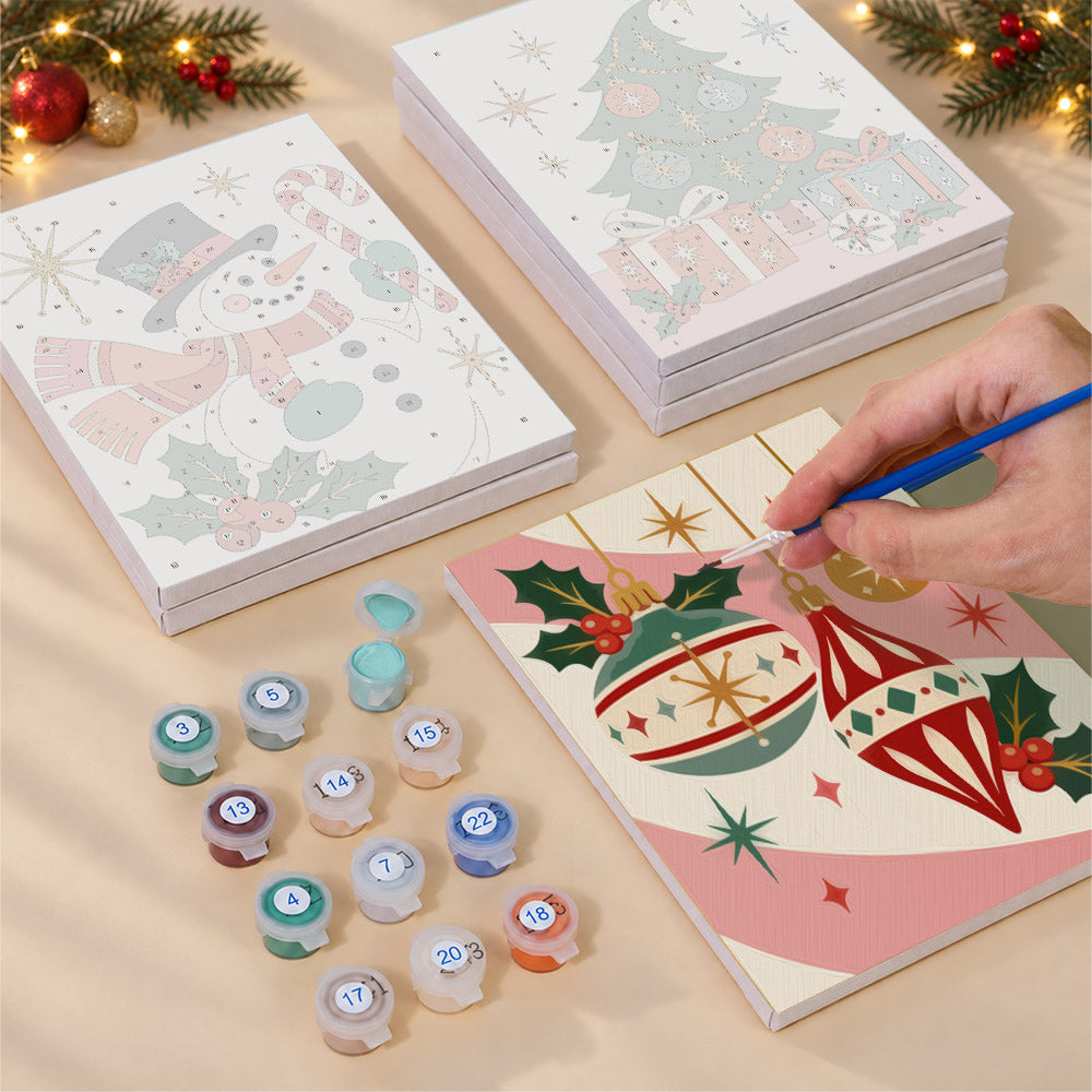 Atomic Starburst Retro Christmas (Mini Paint by Numbers)
