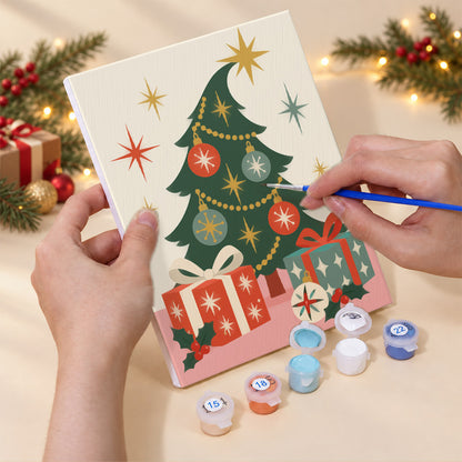 Atomic Starburst Retro Christmas (Mini Paint by Numbers)