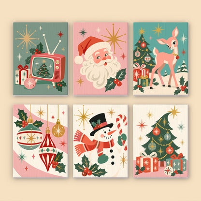 Atomic Starburst Retro Christmas (Mini Paint by Numbers)