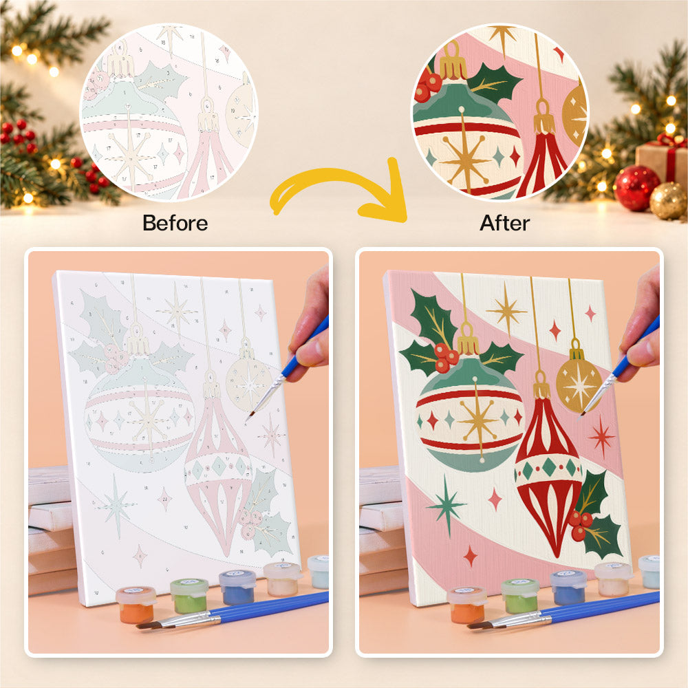 Atomic Starburst Retro Christmas (Mini Paint by Numbers)